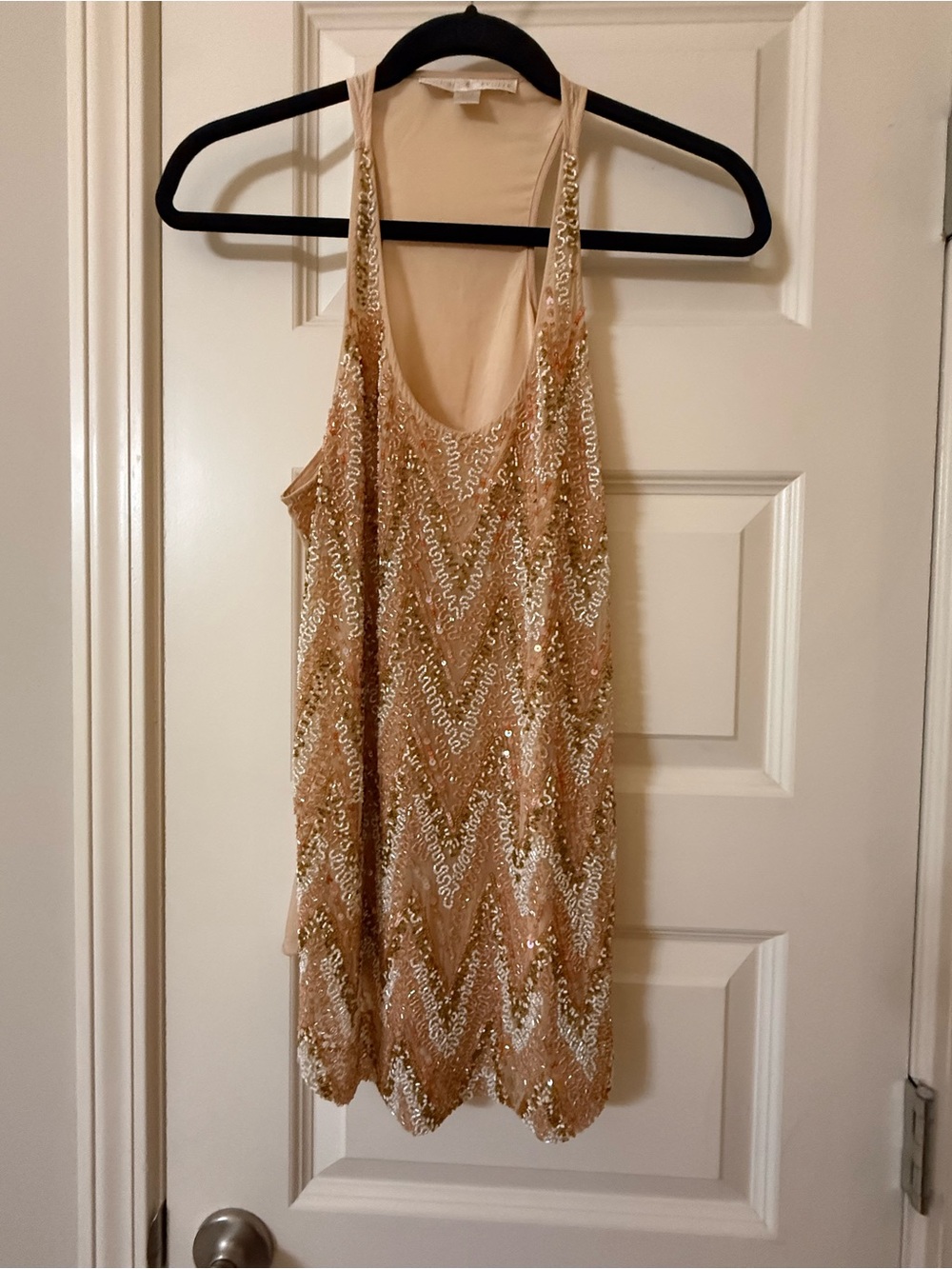 Boston Proper Sequined Silk-Blend Tank Top - Size S - Picture 2 of 9